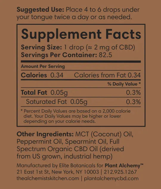 
                  
                    Concentrated CBD Oil - 165 mg
                  
                