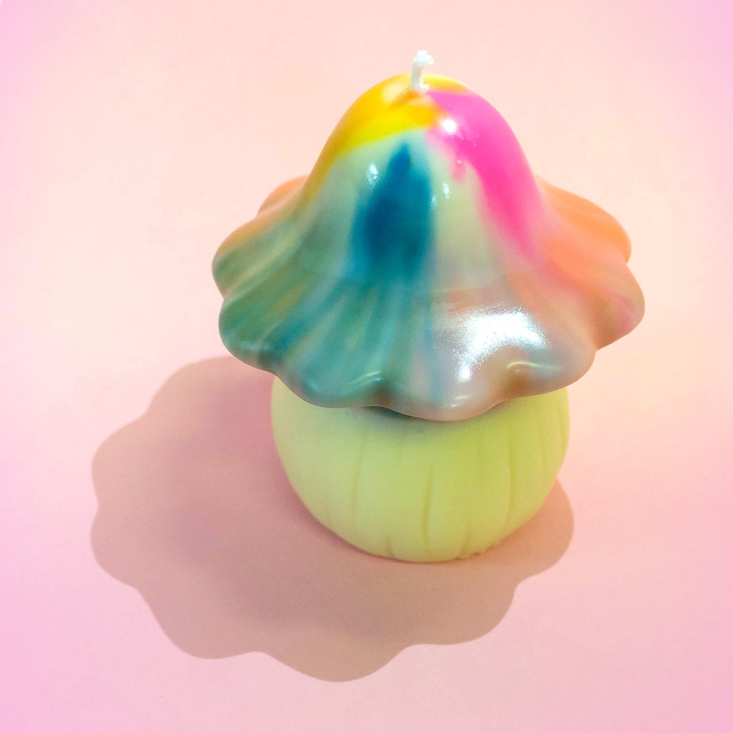 Rainbow Mushroom Candle
