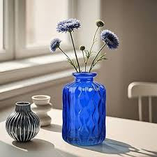 Blue Glass Bud Vase