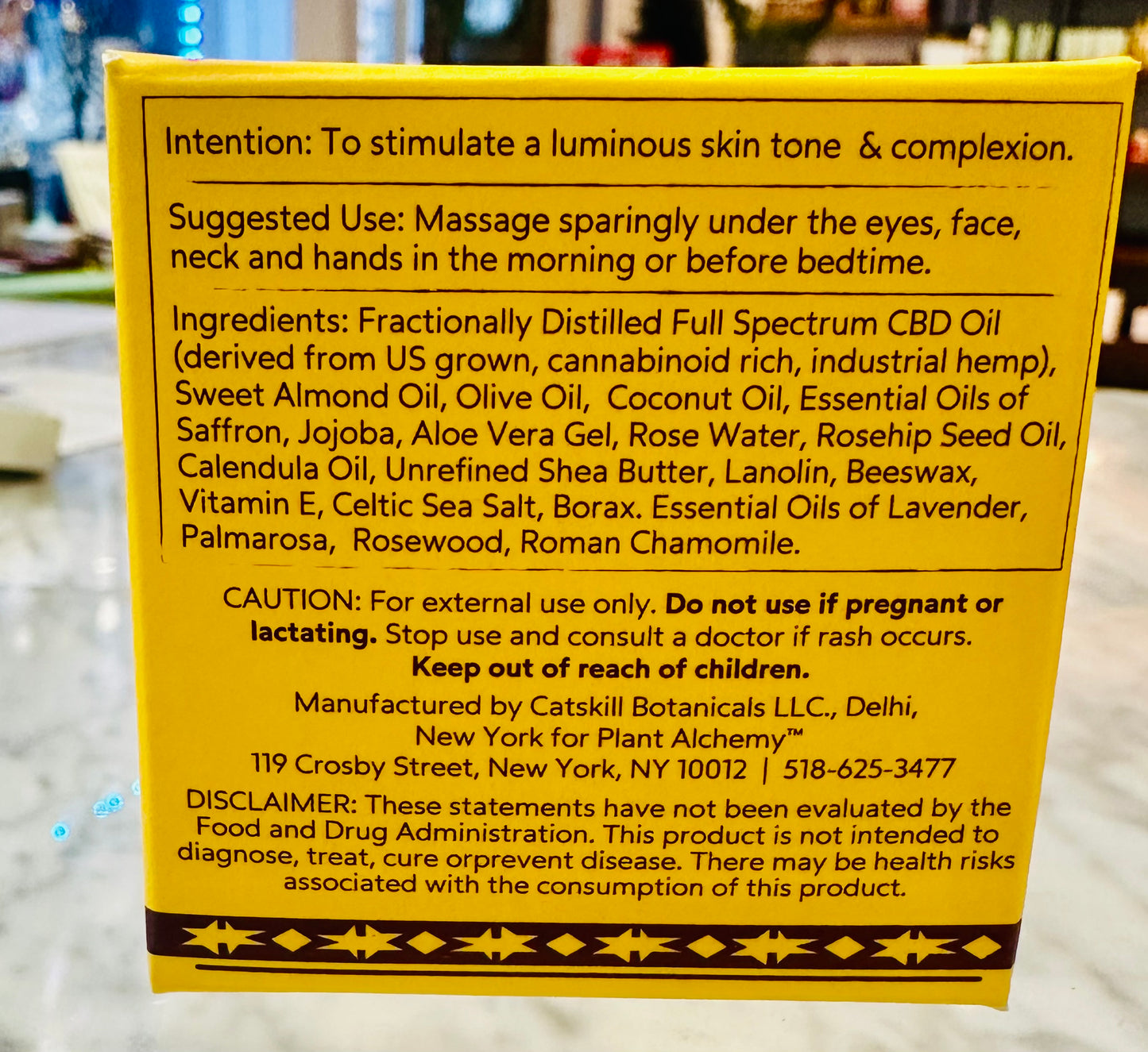 Plant Alchemy Saffron CBD Face Cream | Luxury Anti-Aging Moisturizer for Radiant Skin