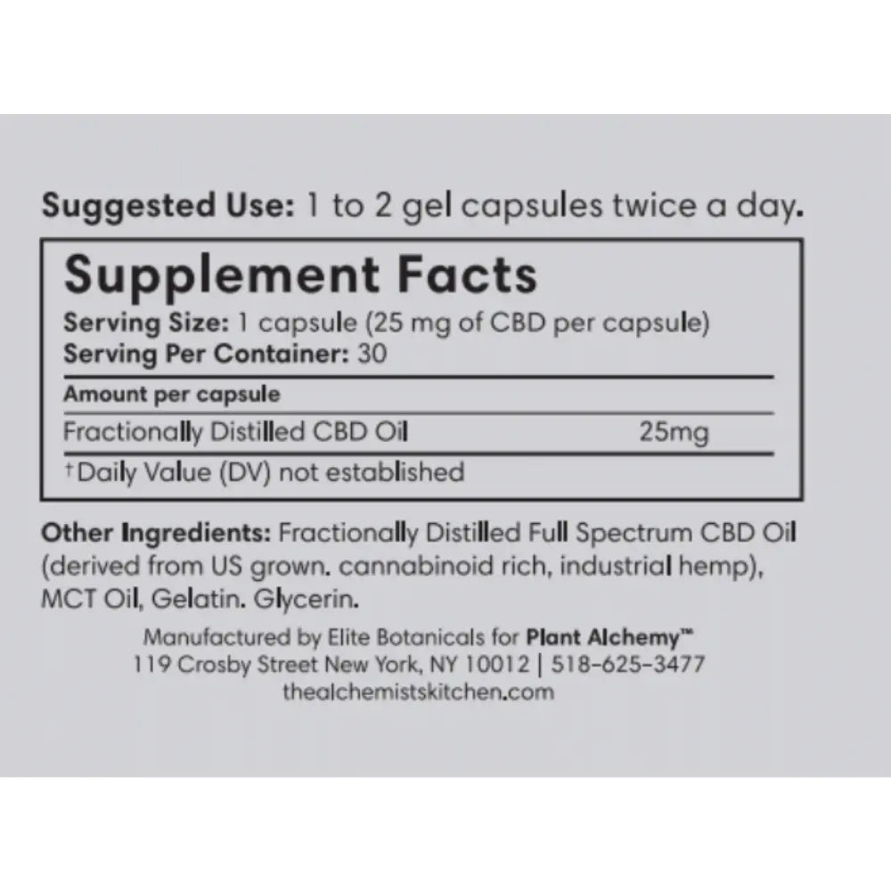 Organic Full-Spectrum CBD Gel Capsules - 750 mg