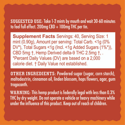 Relax Cinnamon Mints