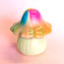 Rainbow Mushroom Flower Candle