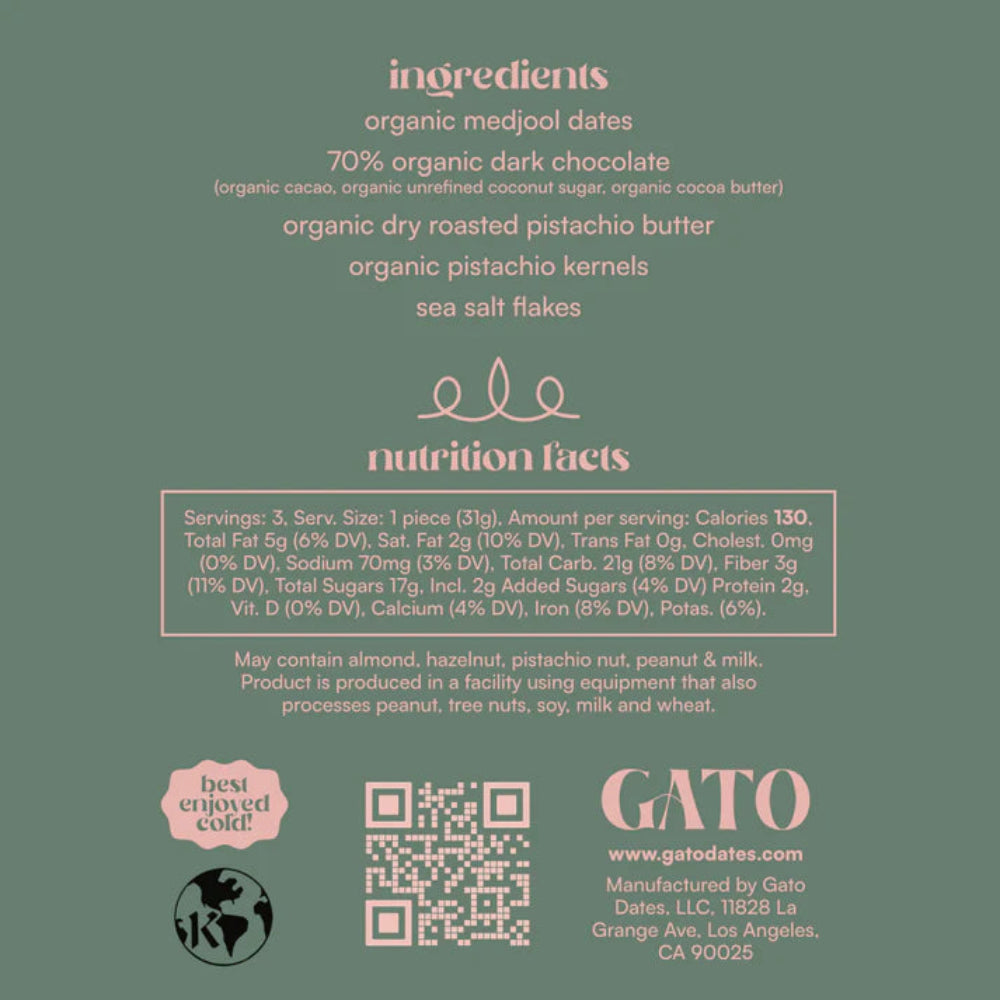 Gato Pistacio Butter Dates