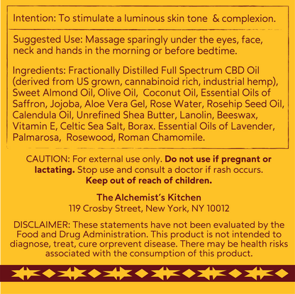 Saffron Face Cream with Full-Spectrum CBD – Hydrating & Radiant